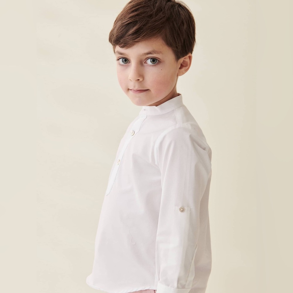La Coqueta Boys Jazmin White Button-Up Shirt